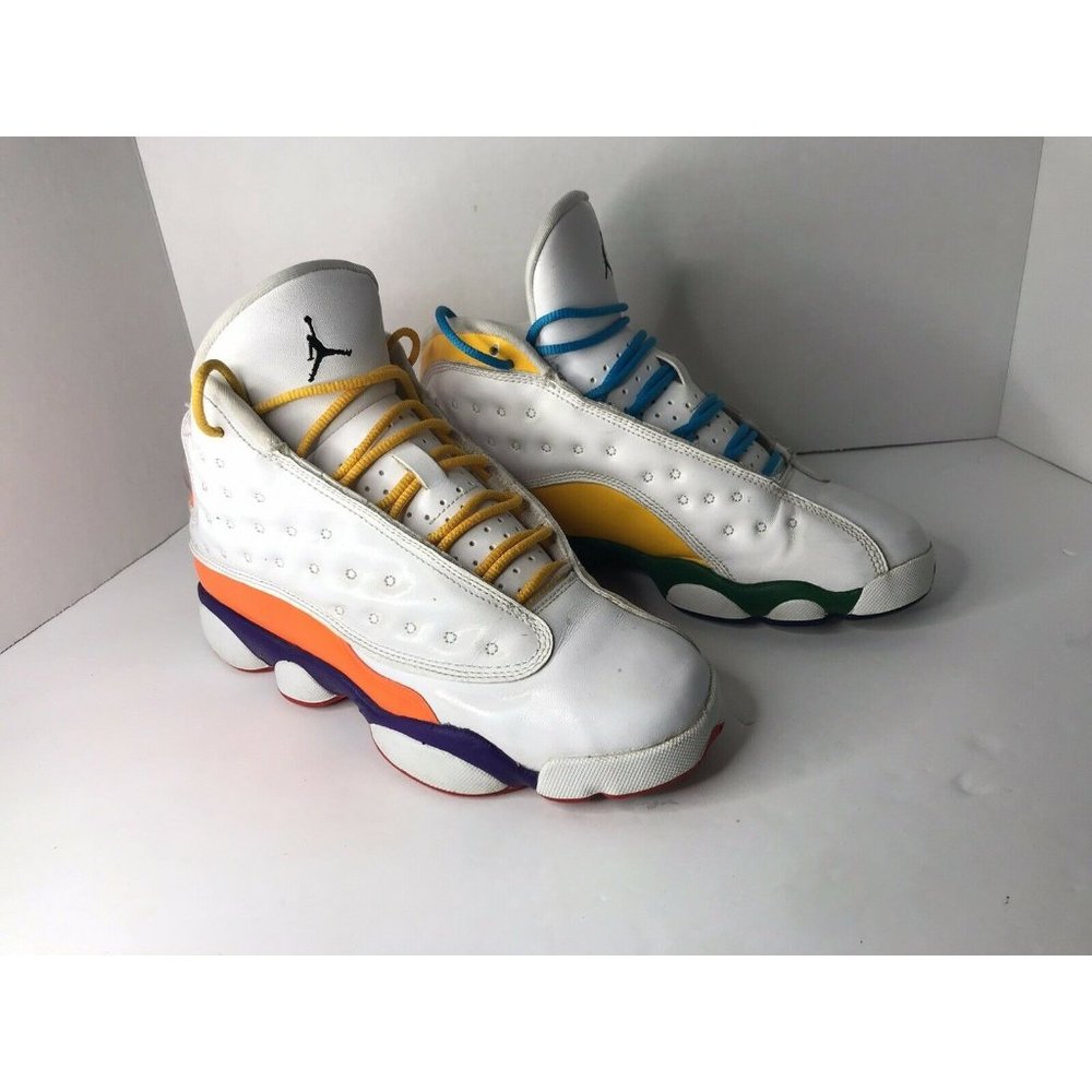 nike air jordan retro 13 playground white/purple/o